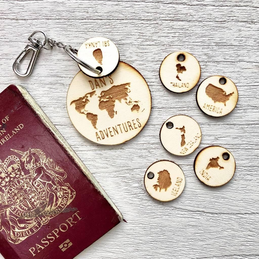 Personalised Travel Token Keyring