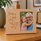 Personalised Child's Handwriting Engraved Photoframe For Father's Day