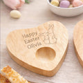 Personalised Happy Easter Heart Shaped Egg Cup
