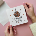 Orange Disco Ball 18th Birthday Card