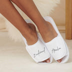 Personalised Bridal Party Slippers Script Font