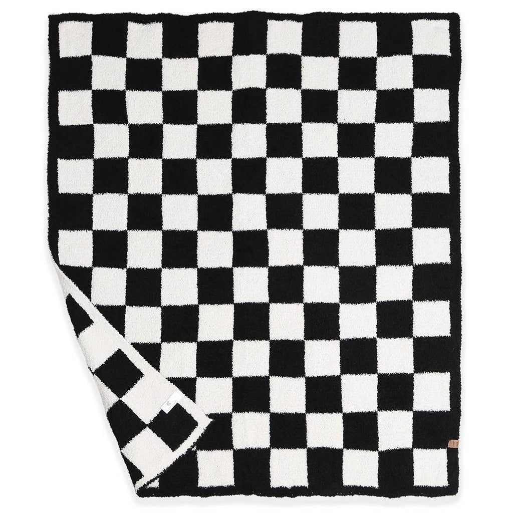 Personalised Checkerboard Baby Blanket