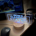 Personalised Light Up Gaming Station Sign