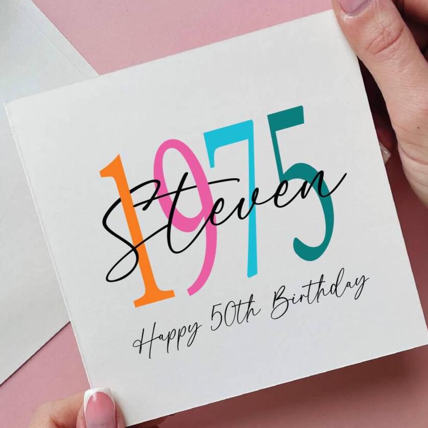 Personalised Birth Year 50th Birthday Card