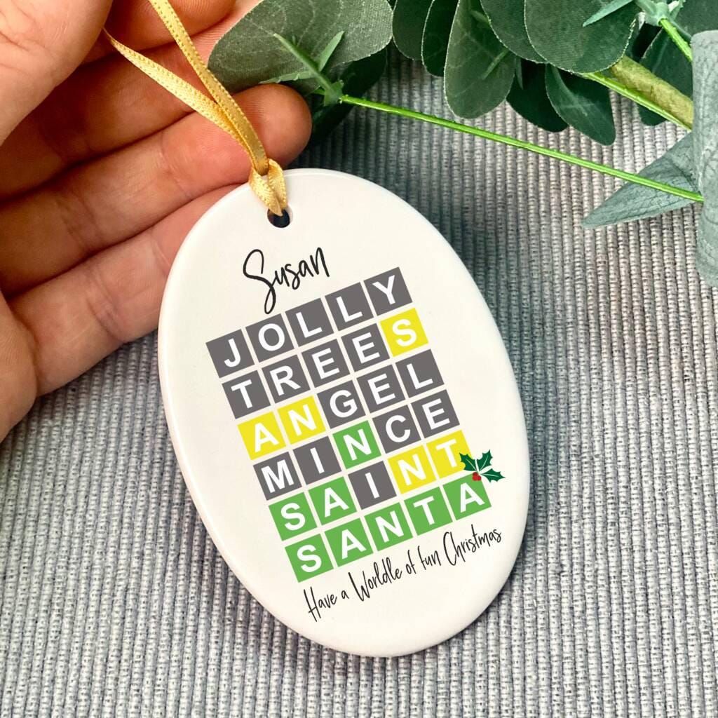 Personalised Wordle Christmas Decoration