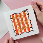 Happy Birthday Stripe Card