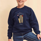 Personalised Kids Christmas Cricket Jumper