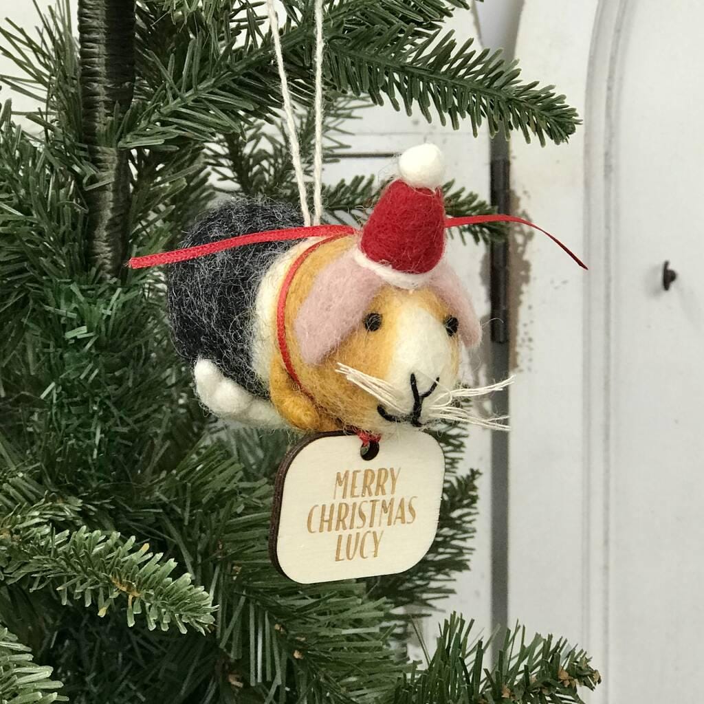 Personalised Guinea Pig Christmas Decoration