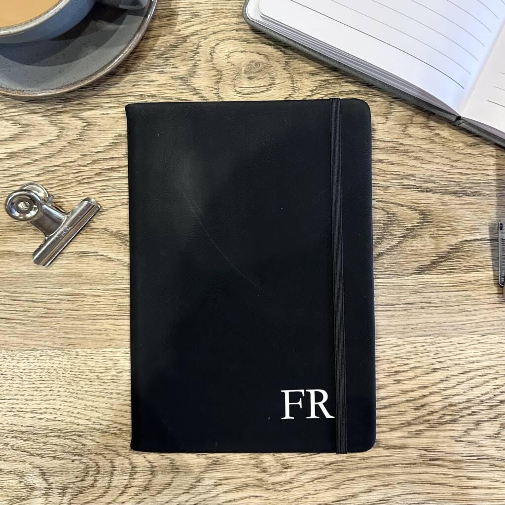 Personalised Faux Leather Initial Notebook