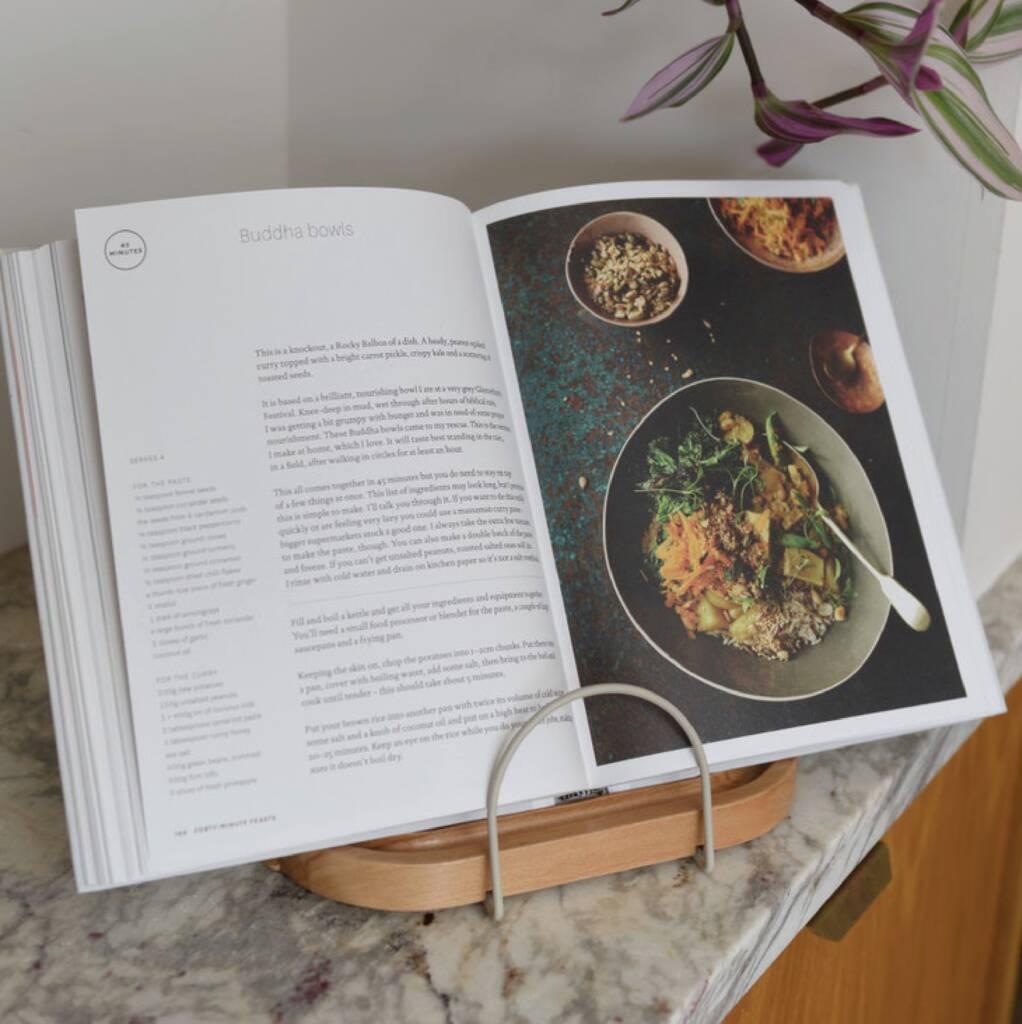 Personalised Beechwood Cookbook Stand