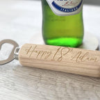 Personalised Wooden 18th Birthday Bottle Opener