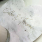Personalised Heart Shaped Marble Serving Platter