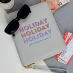 Personalized Family Travel Wallet: Saffiano Faux Leather Holiday Organizer