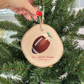 Personalised American Football Christmas Pudding Decoration