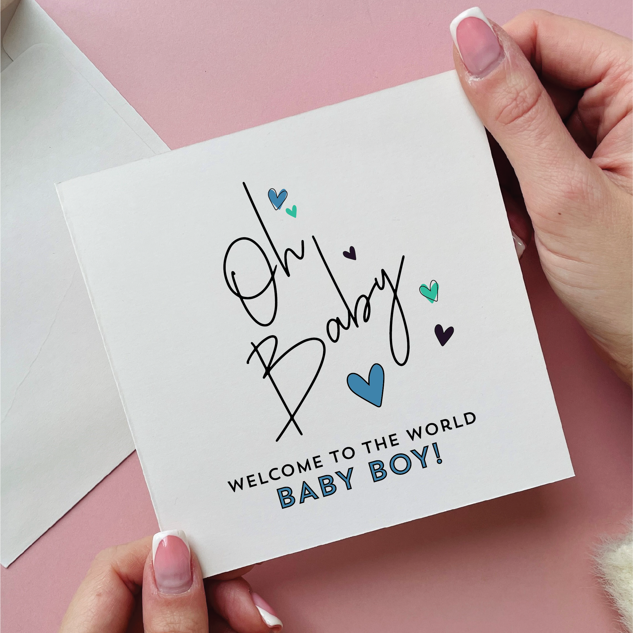 Oh Baby New Baby Boy Card