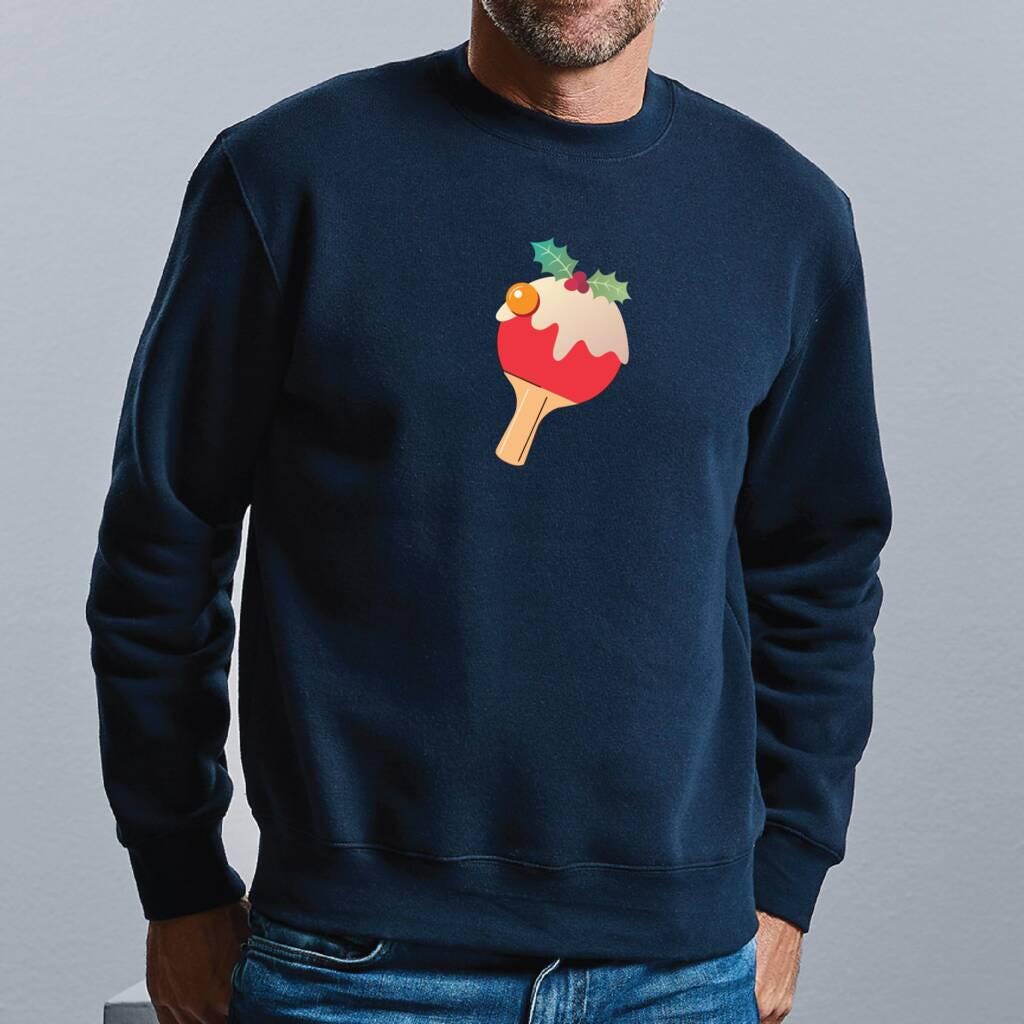 Personalised Christmas Pudding Table Tennis Jumper