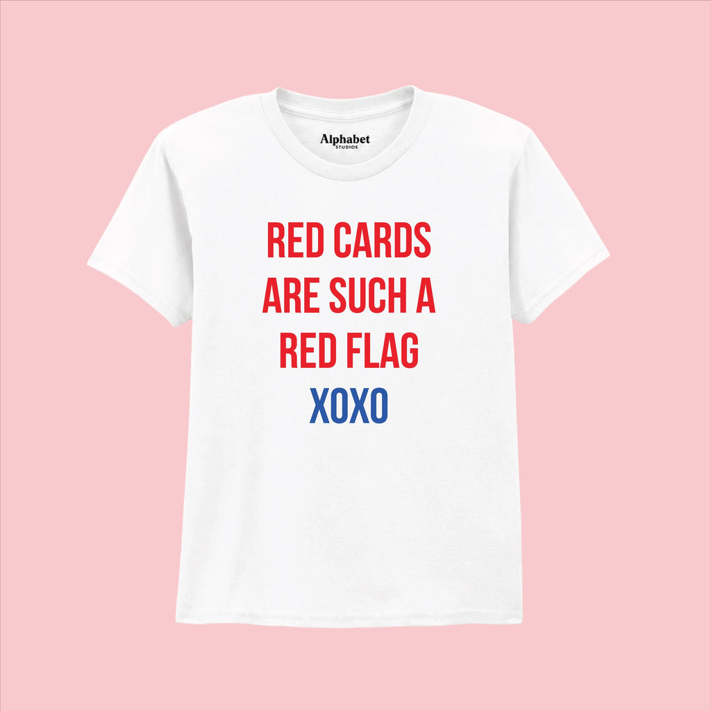 Red Cards Red Flags England Football Baby Tee T Shirt
