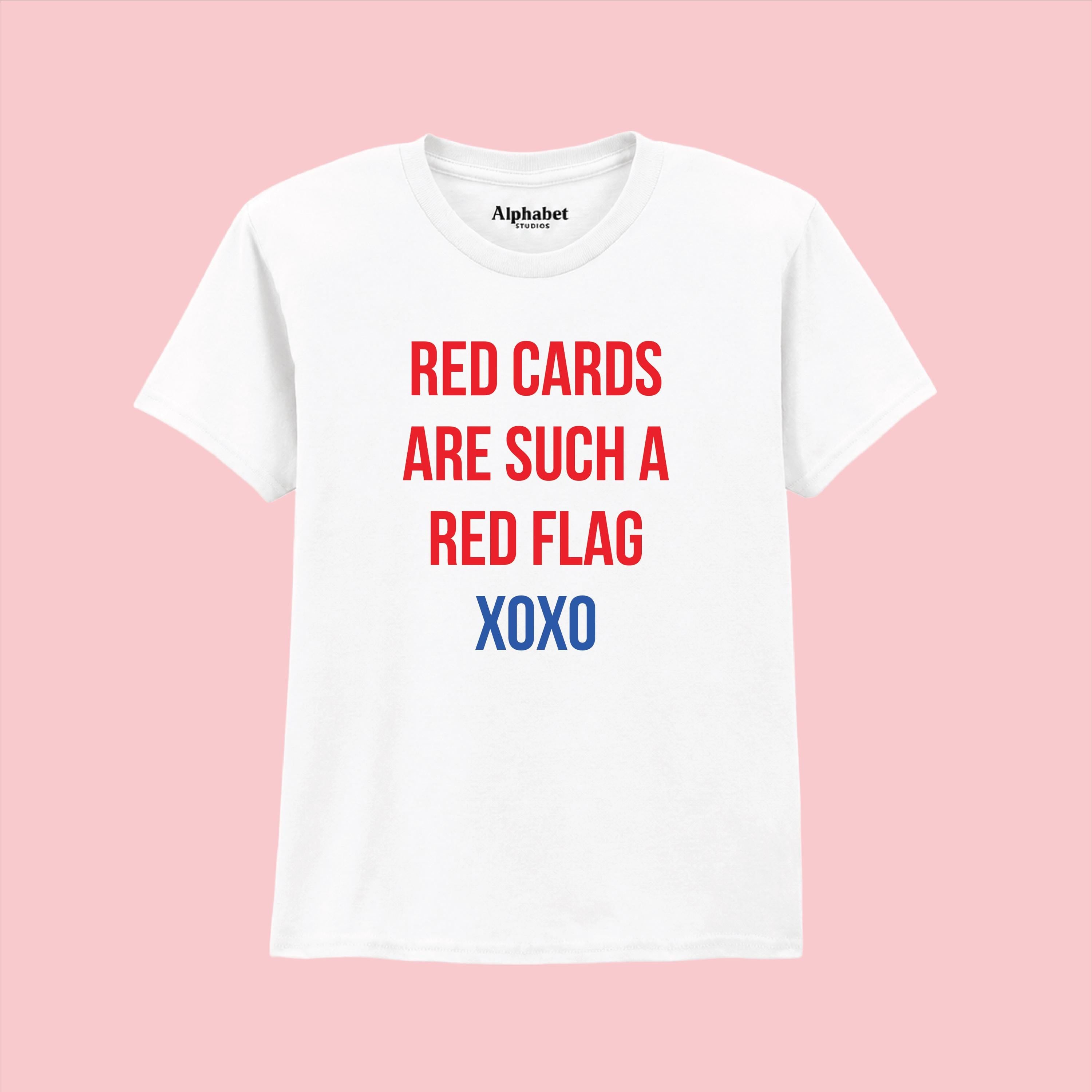 Red Cards Red Flags England Football Baby Tee T Shirt