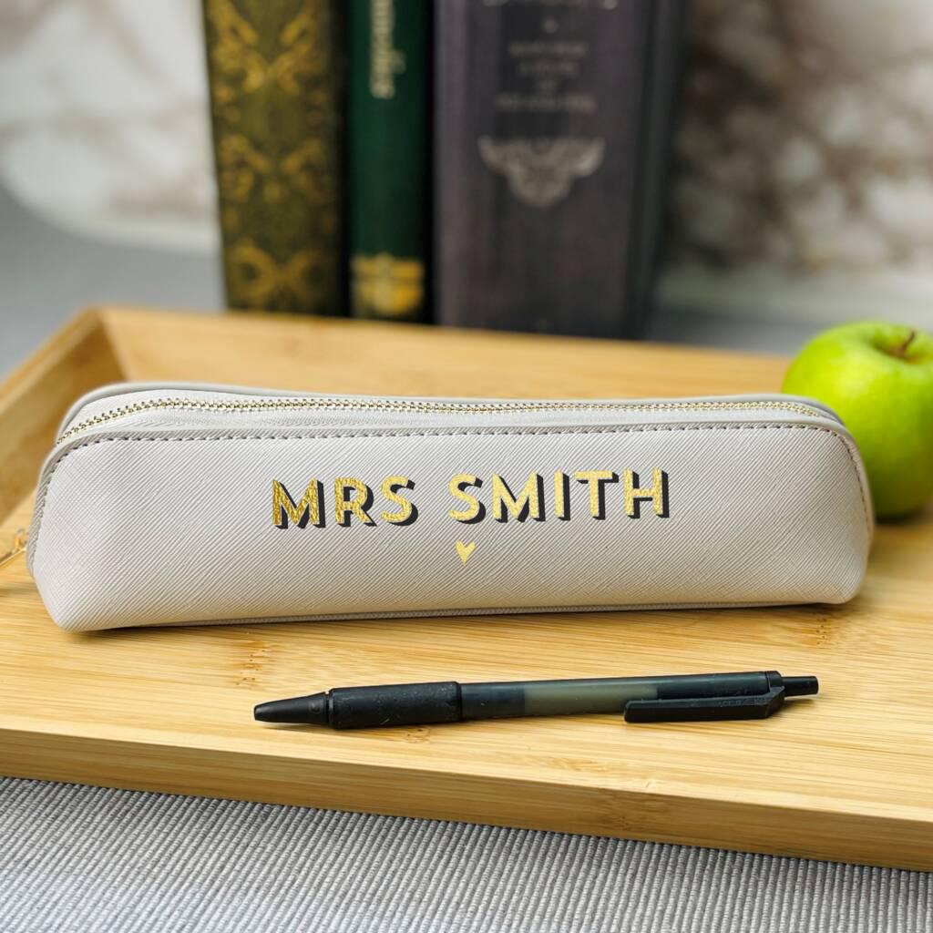Personalised Shadow Name Teacher Pencil Case
