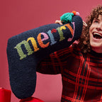 Personalised Multi Coloured Merry Christmas Stocking