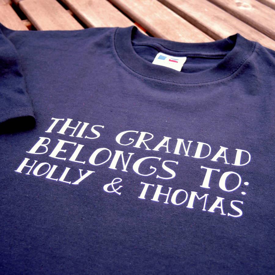 Personalized Grandad T-Shirt: Grandkids Names, Father's Day Gift