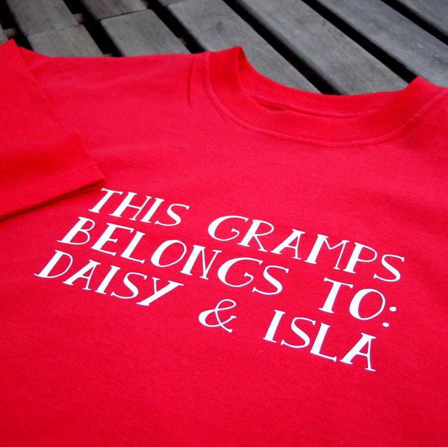 Personalized Grandad T-Shirt: Grandkids Names, Father's Day Gift