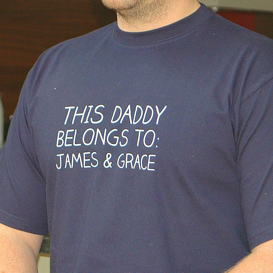 Men's Personalised Daddy T Shirt