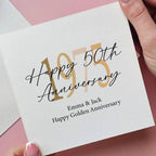 Personalised 50th Anniversary Golden Wedding Year Card