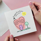 Personalised Heart House New Home Card