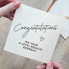 Personalised Exam Congratulations A Level Results Card