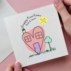 Personalised Heart House New Home Card