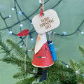 Personalised 18th Hole Santa Golf Bauble