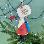 Personalised 18th Hole Santa Golf Bauble