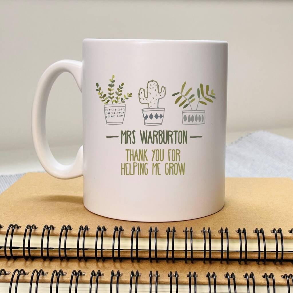 Personalised Thank You Helping Me Grow Mug