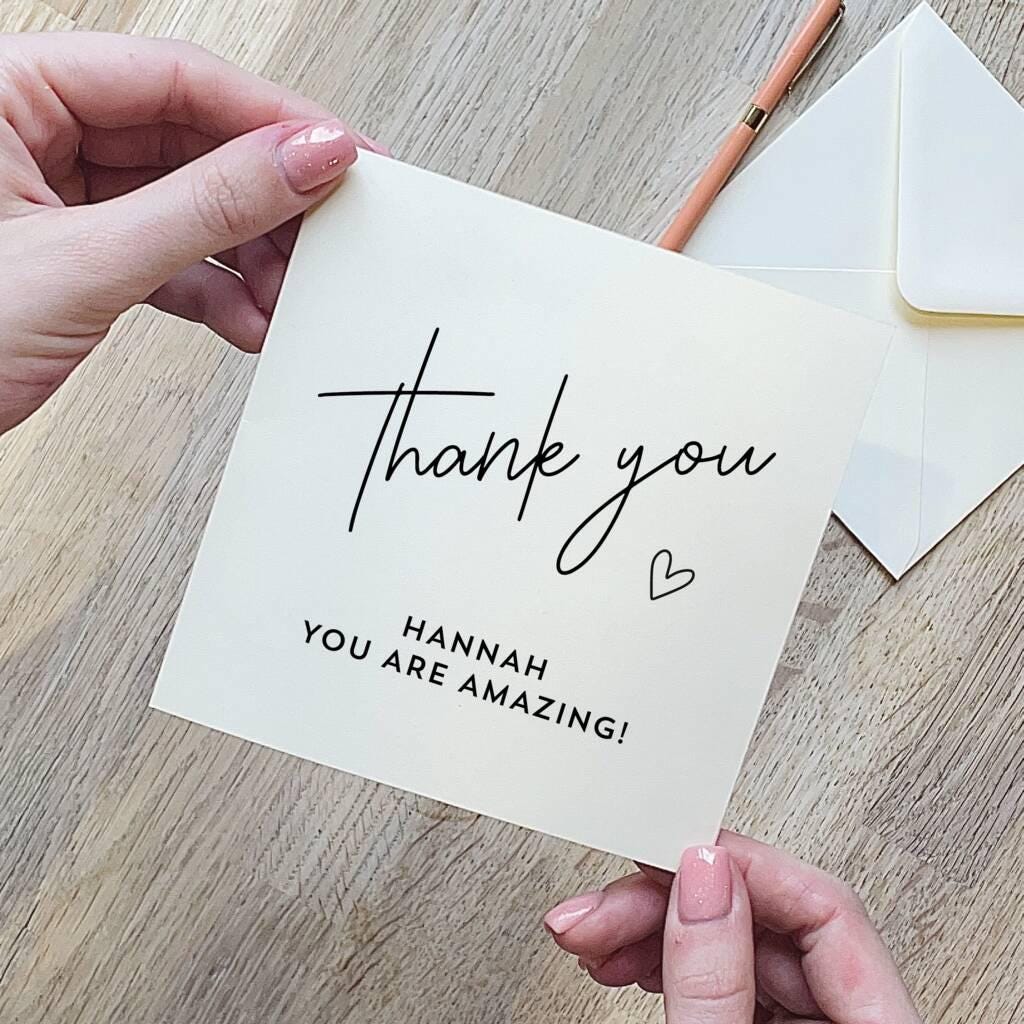 Personalised Thank You Card