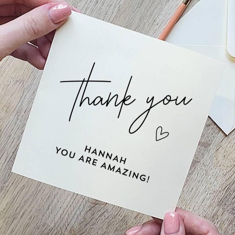 Personalised Thank You Card