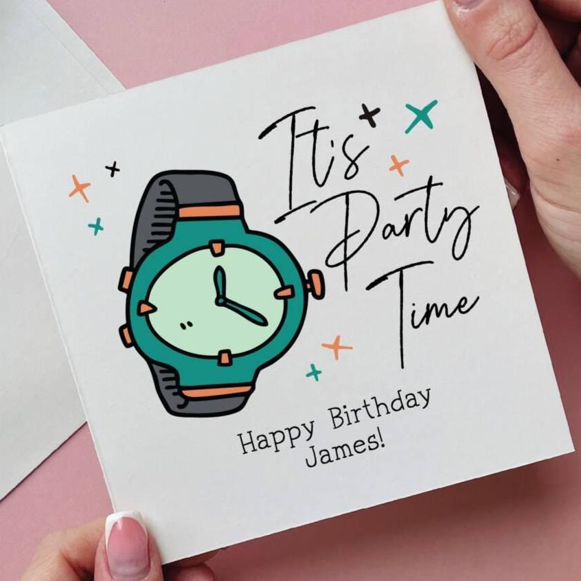 It's Party Time Happy Birthday Card