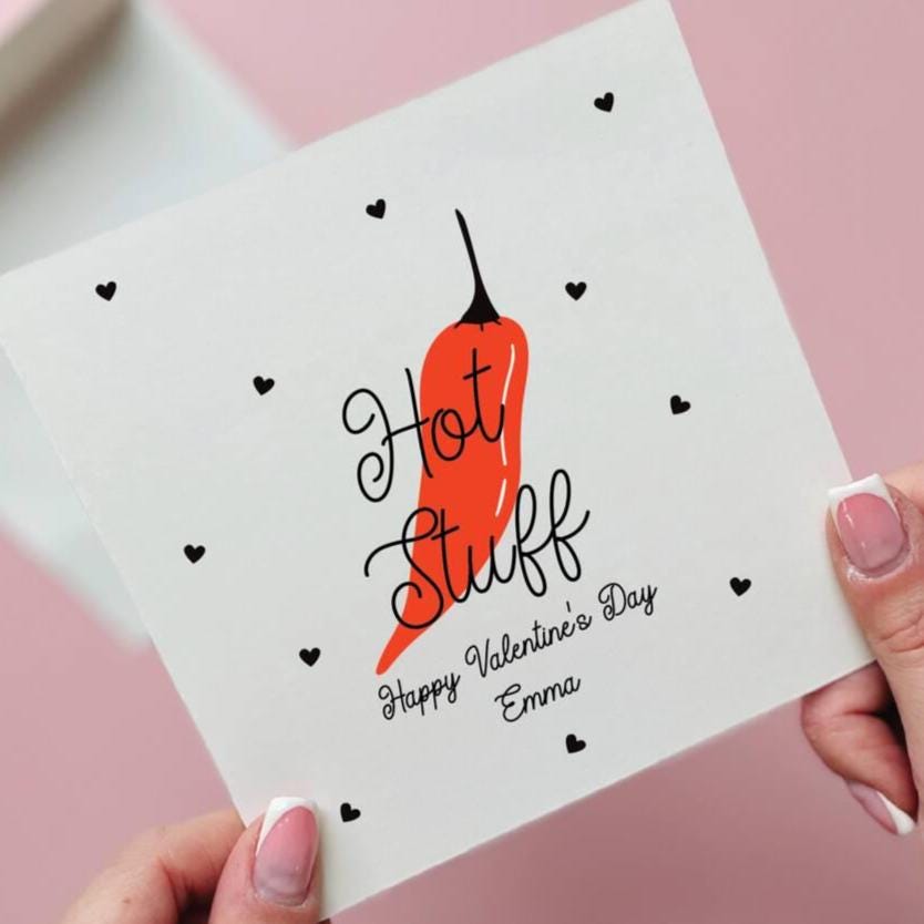Personalised Hot Stuff Valentine's Card