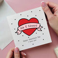Personalised Tattoo Love Heart Valentine's Card