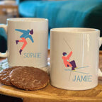 Personalised Skiing Or Snowboarding Mug