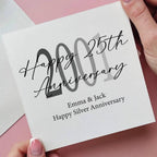 Personalised 25th Anniversary Silver Wedding Year Card