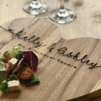 Home Address Personalised Wooden Heart Chopping Board