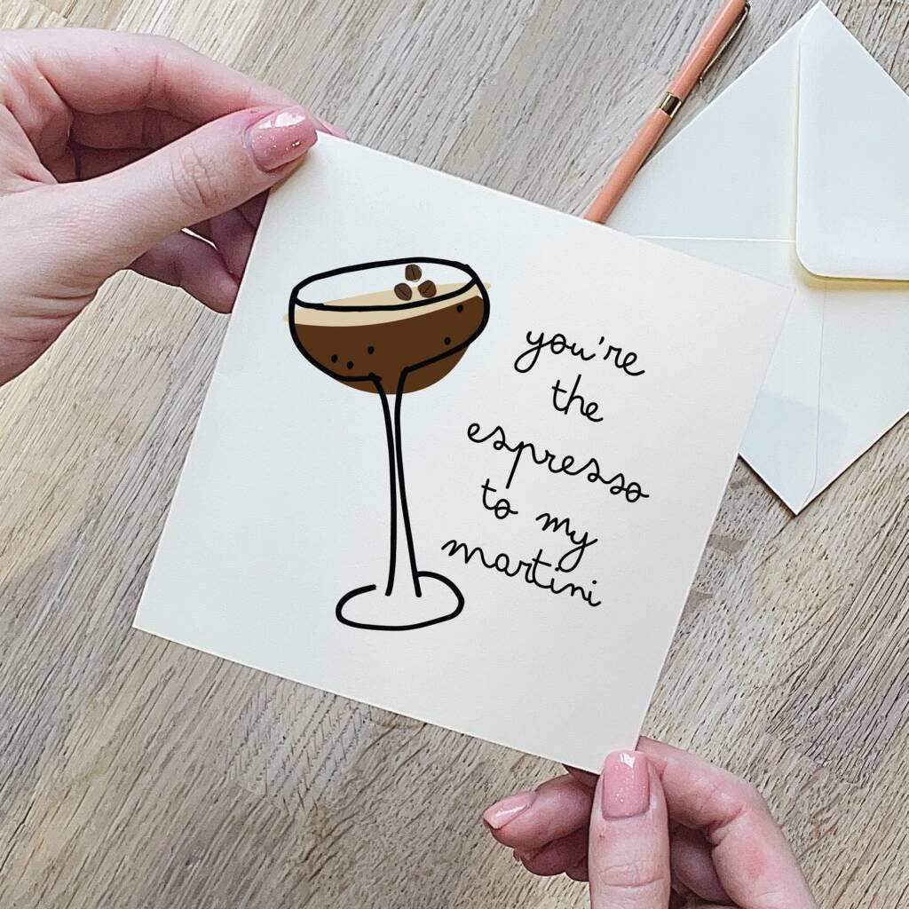 Personalised The Espresso To My Martini Card