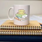 Personalised Book Stack Reading Mug