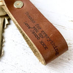 Personalised Thanks For Everything Leather Keyring