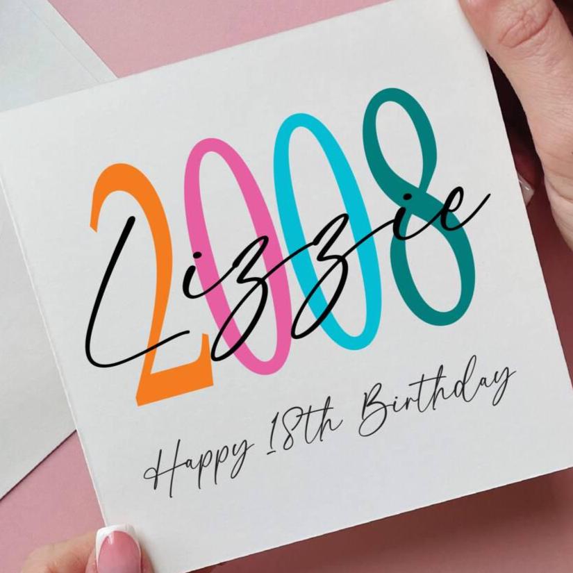 Personalised Birth Year 18th Birthday Card