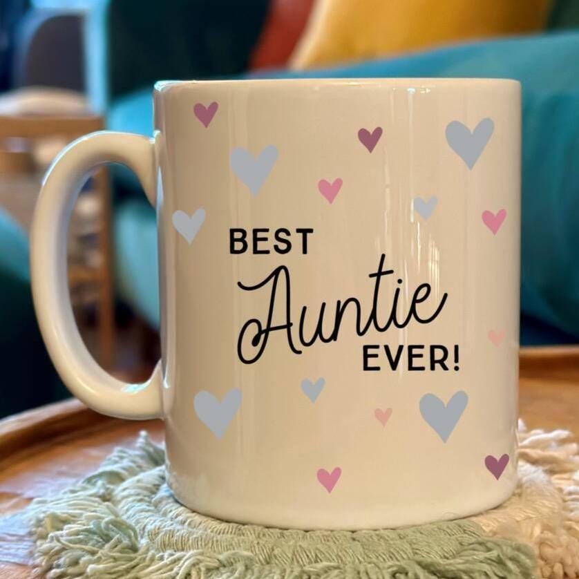 Best Auntie Ever Scattered Hearts Mug