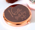 Engraved Birthday Compact Mirror