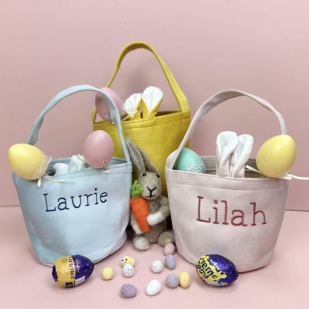 Personalised Easter Bunny Bag For Egg Hunts