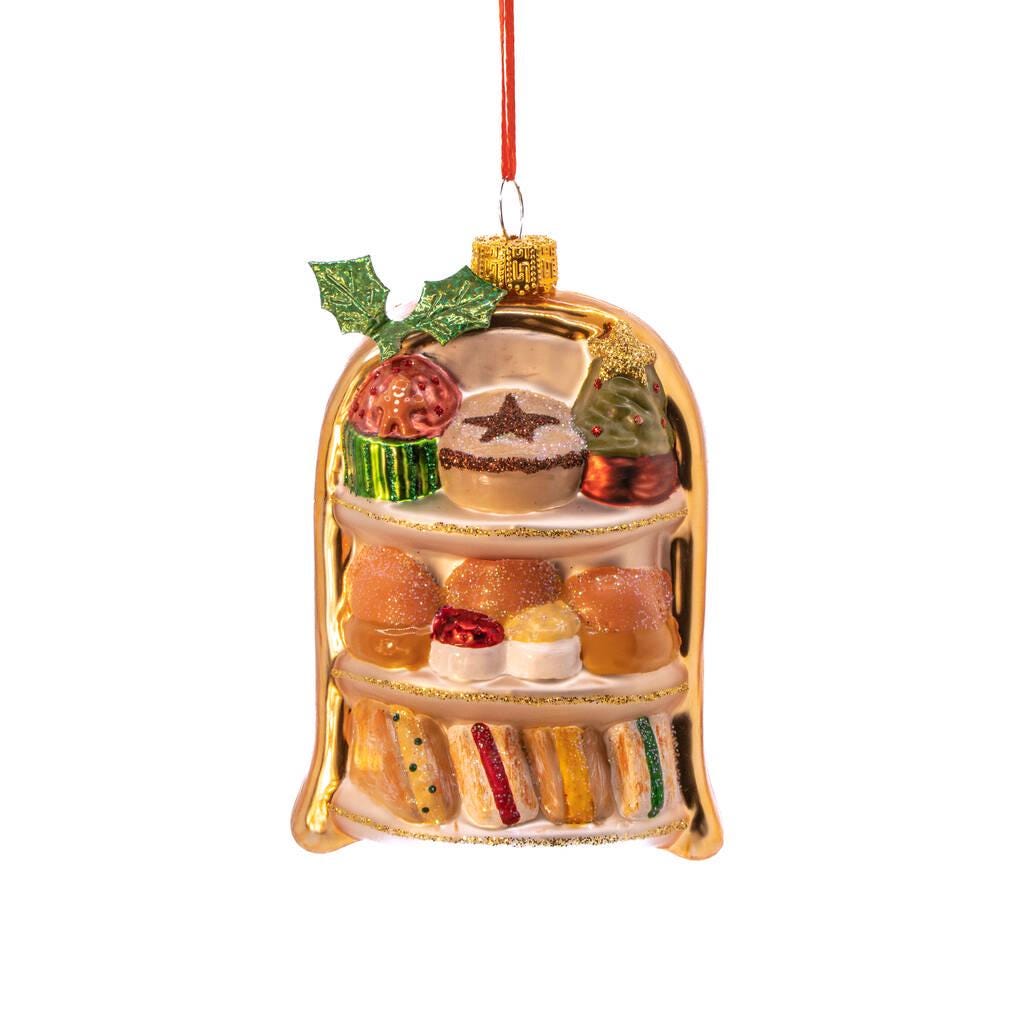 Personalised Festive Afternoon Tea Shaped Bauble